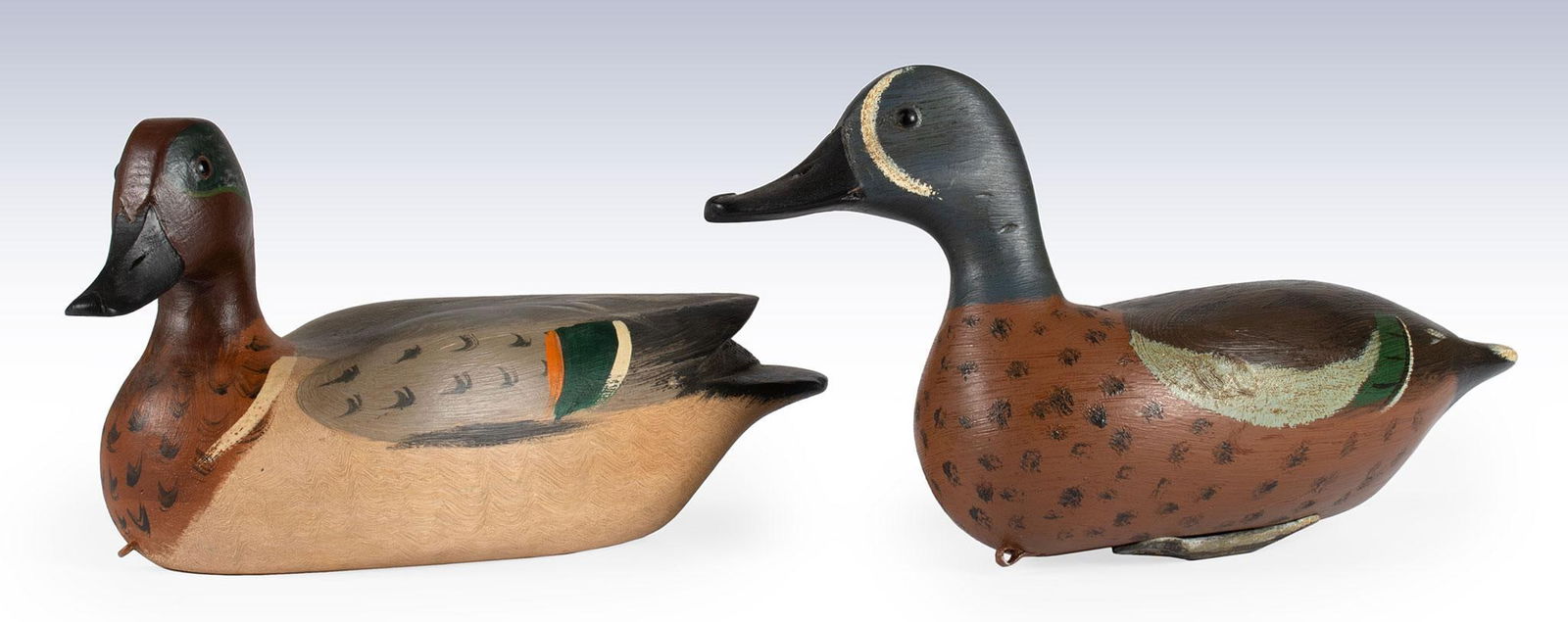 Green and Blue Winged Teal Diminutive Duck Decoys (1 of 4)