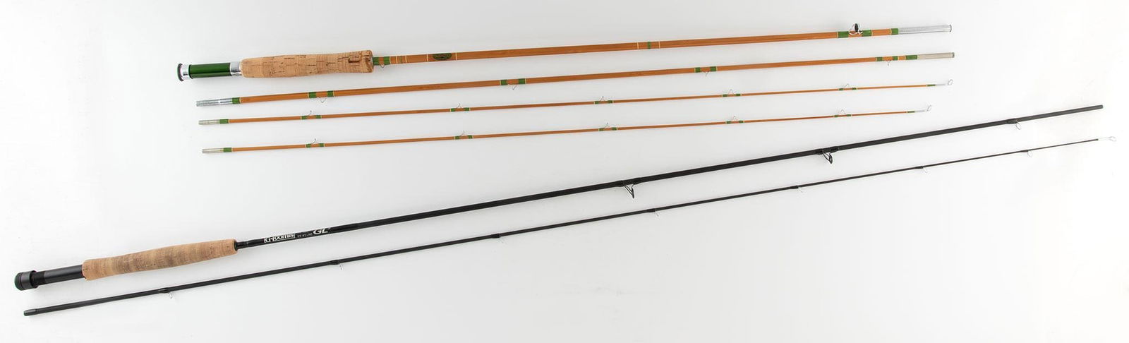 Lot of 2 Consisting of One (1) G. Loomis GL3 Fly Rod and One (1) Shakespeare Bamboo Fly Rod (1 of 2)