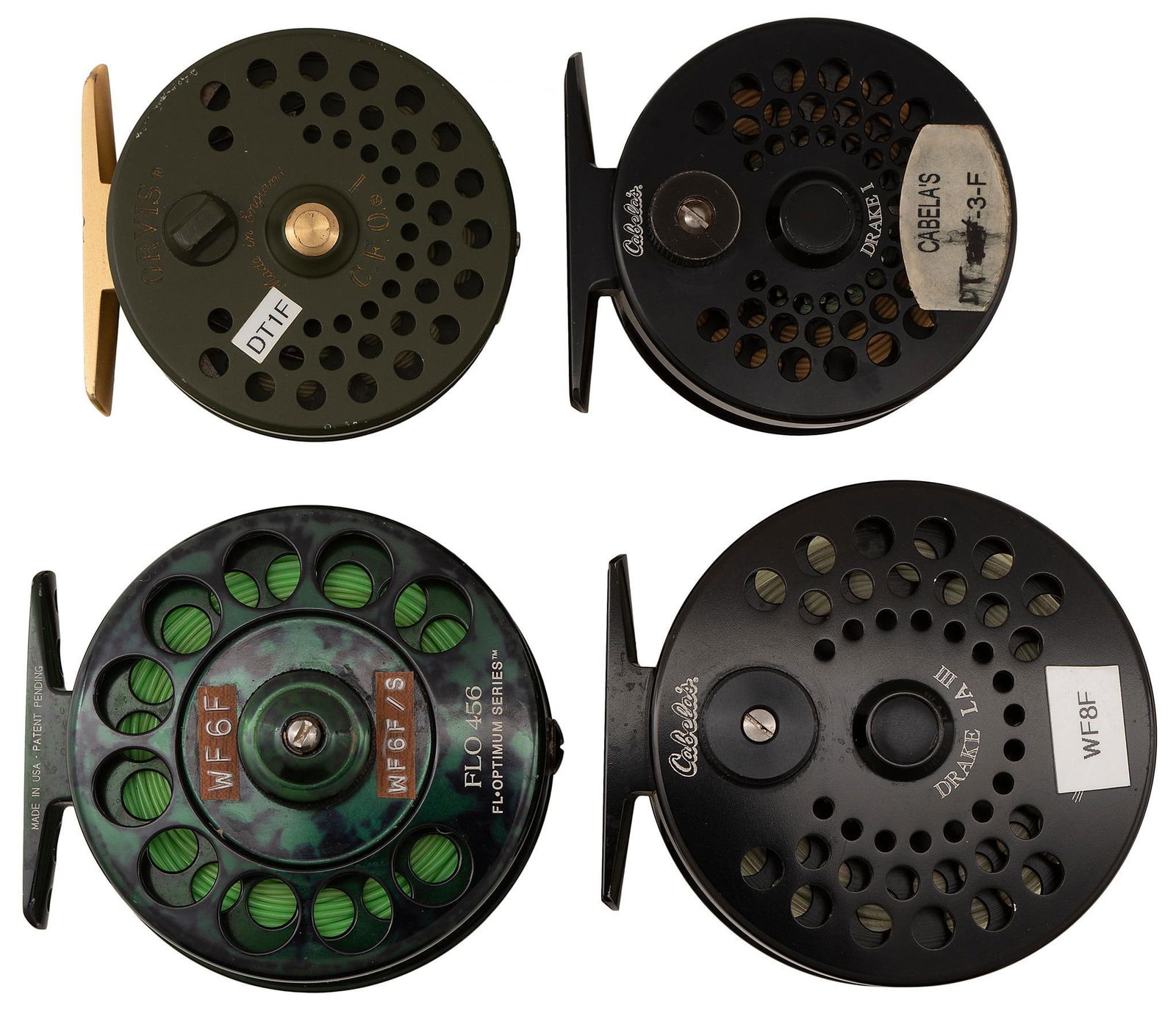Lot of 4 Fly Reels Orvis C.F.O. I & Fly Logic Fly Reel & Cabela's Drake I & Cabela's (1 of 2)