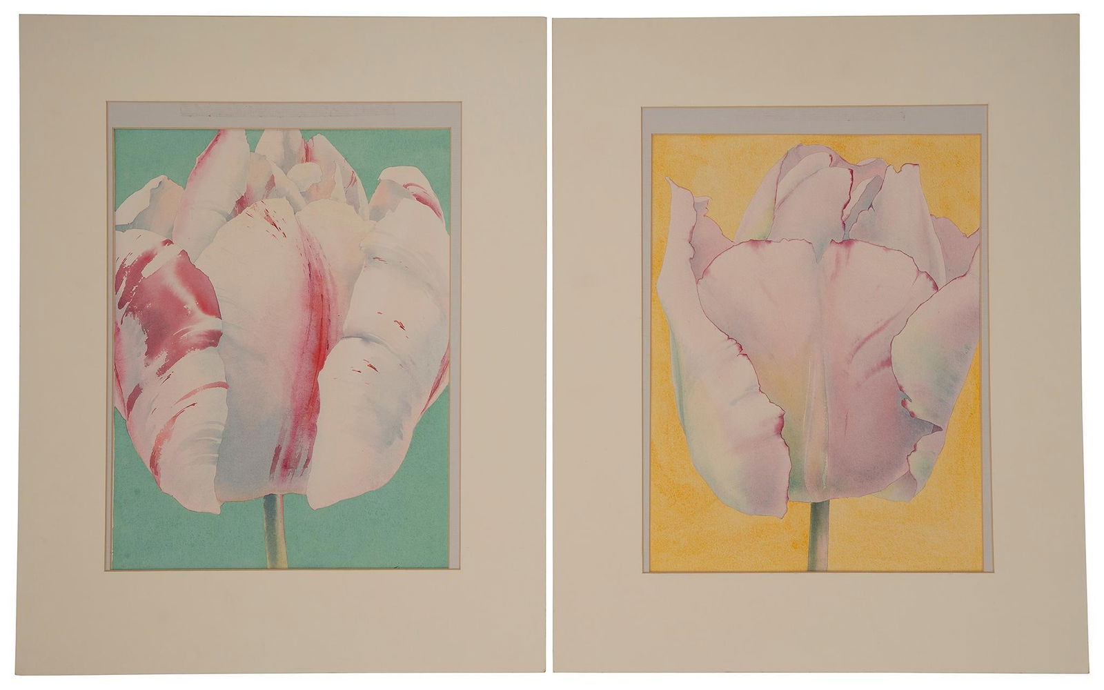 A Group of Four Watercolors of Tulips by Sina Singh (1 of 3)