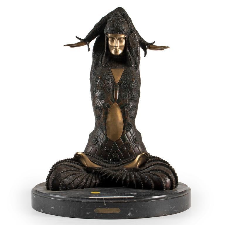 An Art Deco Bronze Sculpture After Demetre Chiparus (1 of 3)