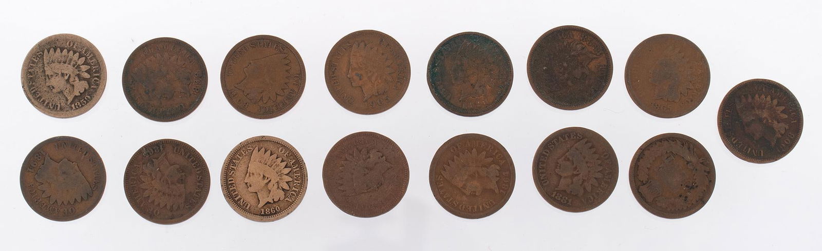 A Group of United States Indian Head Pennies (1 of 2)