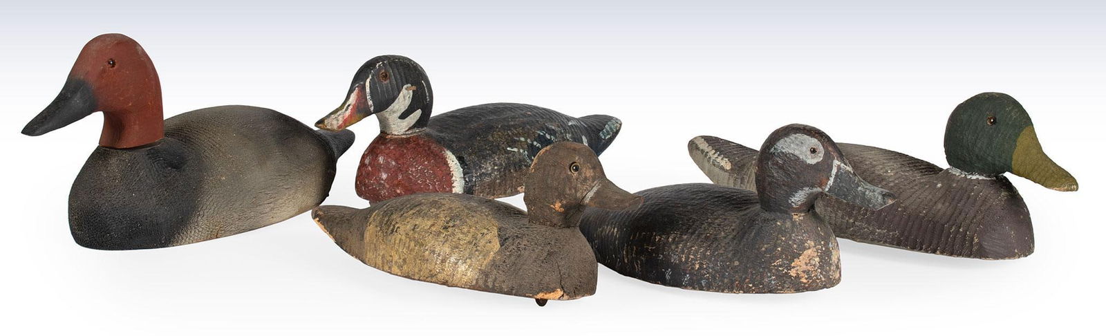 Grouping of 5 Painted Duck Decoys (1 of 4)