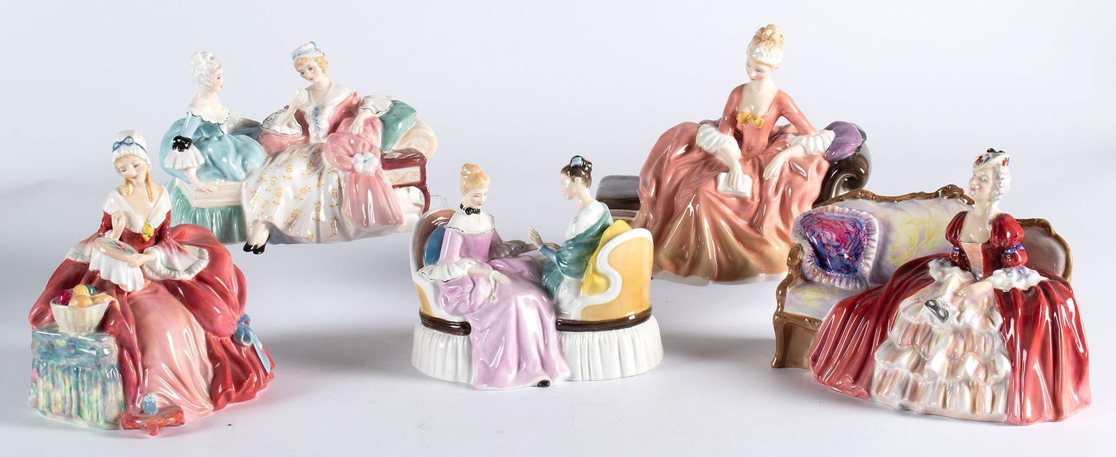 A Grouping of Royal Doulton Porcelain Figurines (1 of 4)