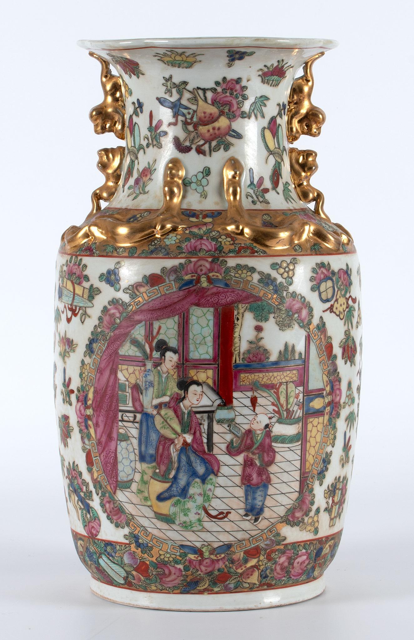 A Chinese Polychrome Decorated Republic Period Vase (1 of 3)