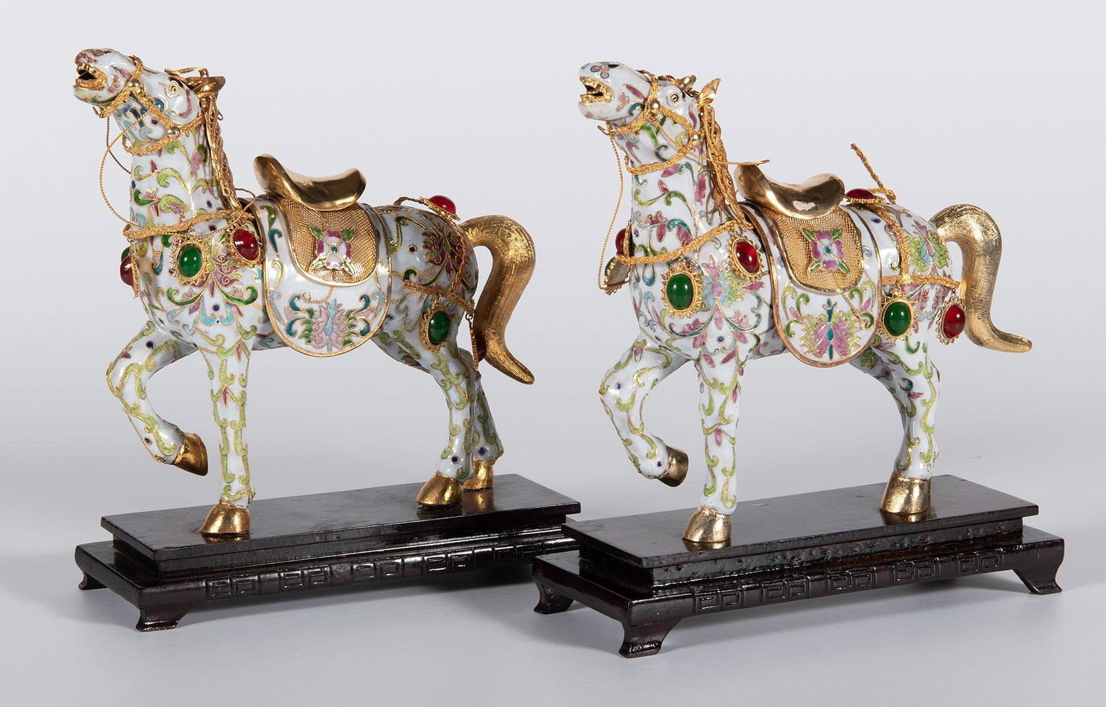 A Pair of Chinese Champleve Horses (1 of 2)