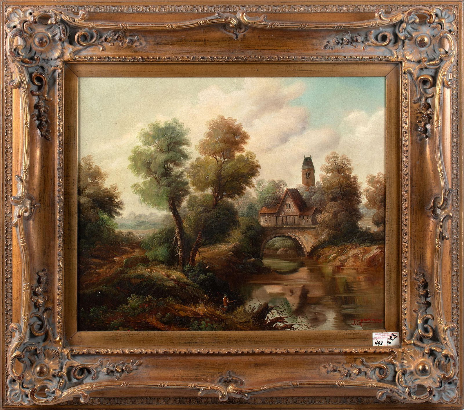 A 20th Century Landscape Oil on Canvas Signed J. Gerard (1 of 2)