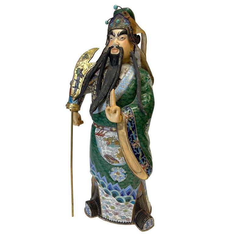 A Large Chinese Export Cloisonne Immortal Figure (1 of 5)