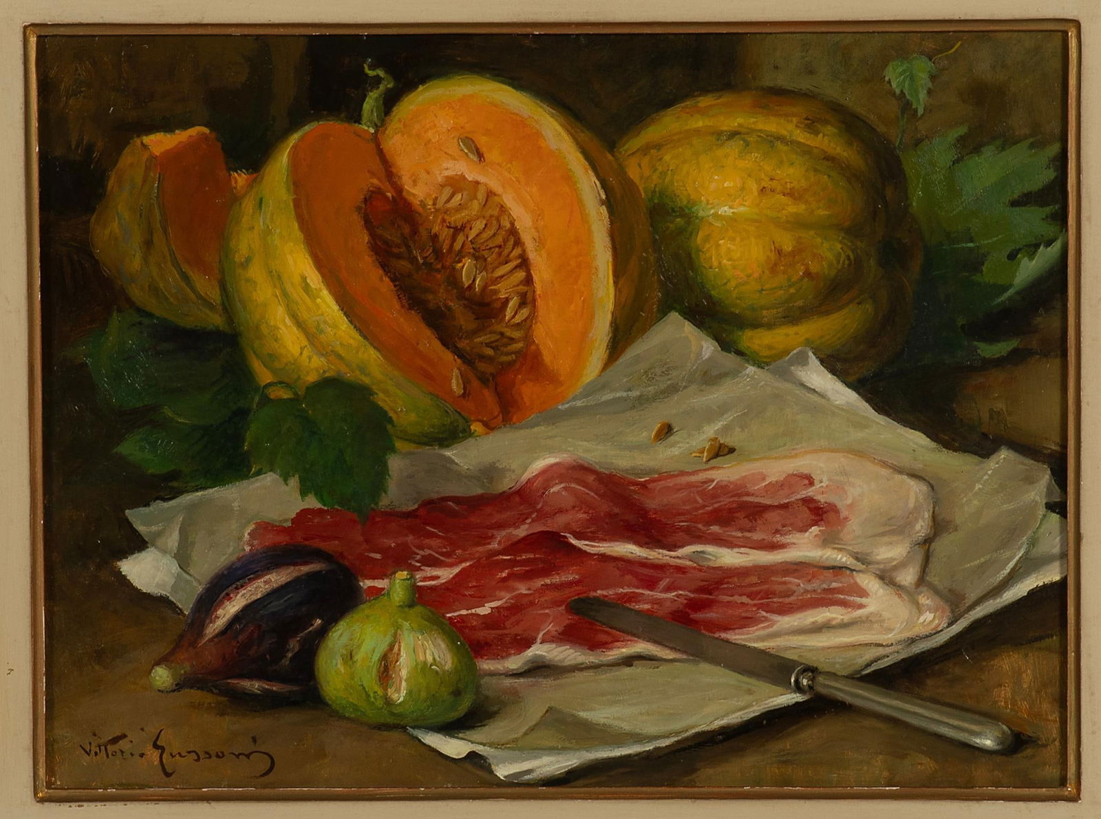 Still Life Oil on Board by Vittorio Gussoni (Italian, 1893-1968) (1 of 6)