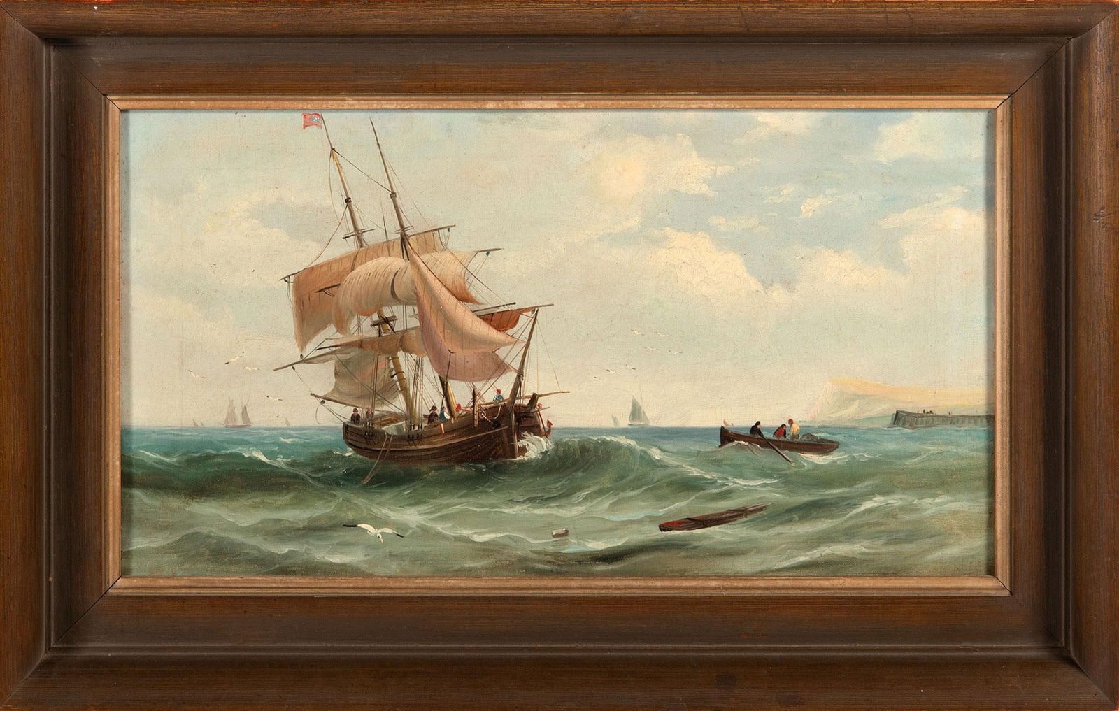 White Cliffs of Dover Nautical Seascape on Canvas (1 of 2)