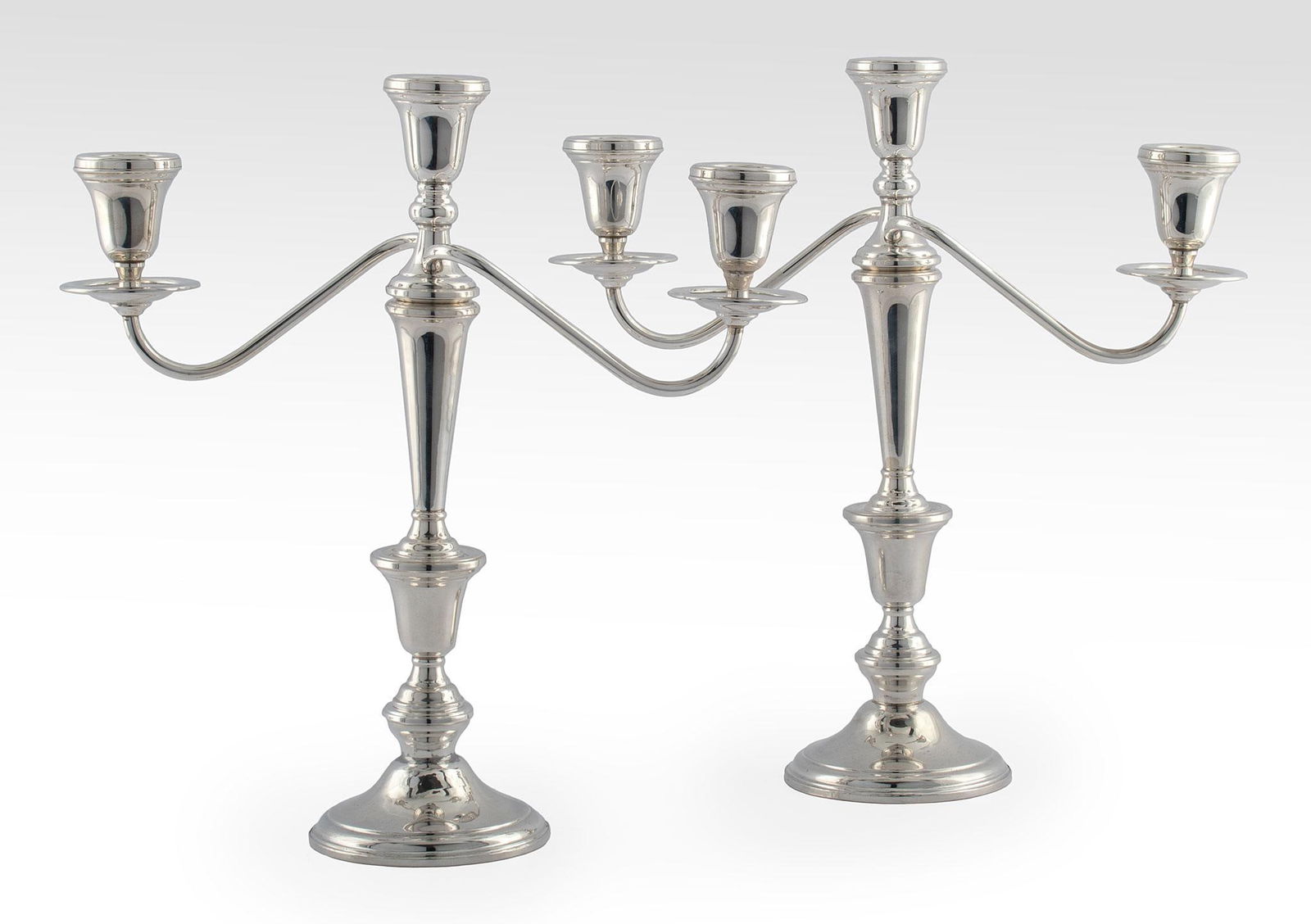 A Pair of Wallace Sterling Three Light Candelabras (1 of 3)