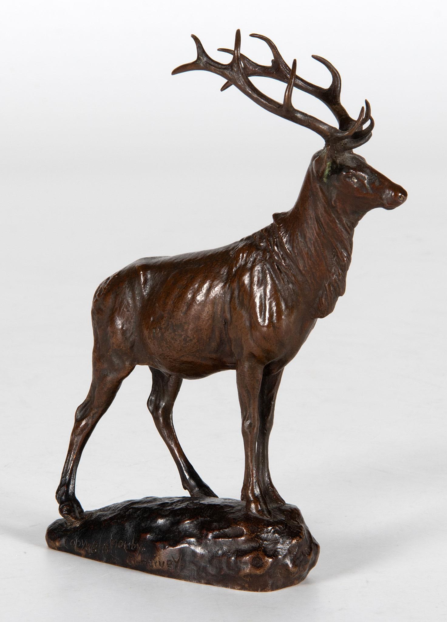 Elk Bronze Sculpture by Eli Harvey (1860-1957) (1 of 4)