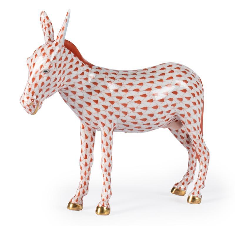 A Herend Porcelain Donkey Figurine (1 of 3)