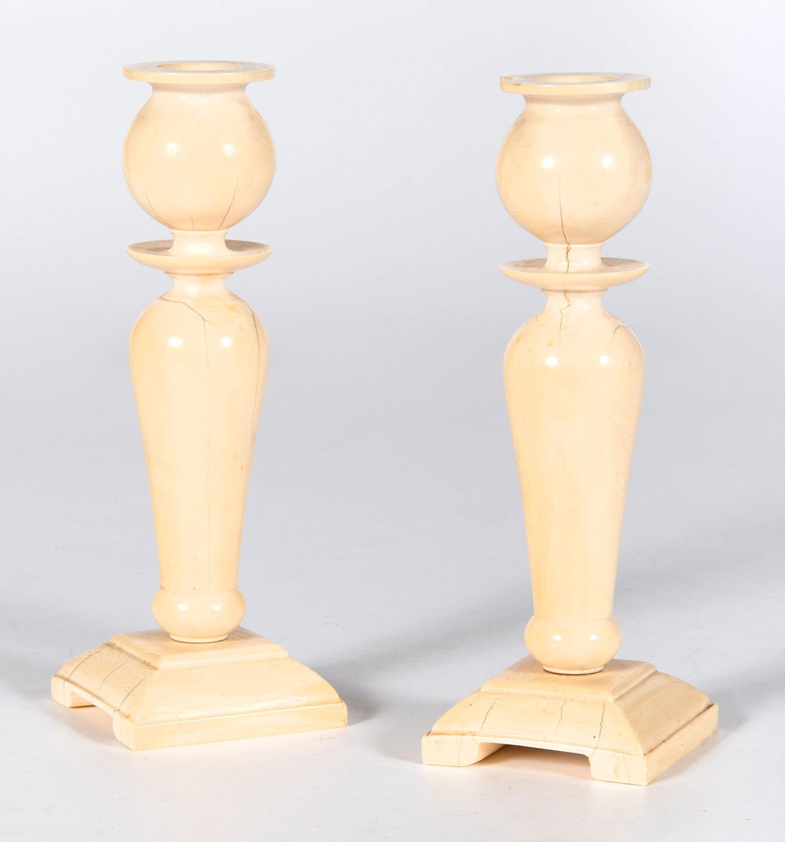 A Pair of Carved Candlesticks (1 of 2)