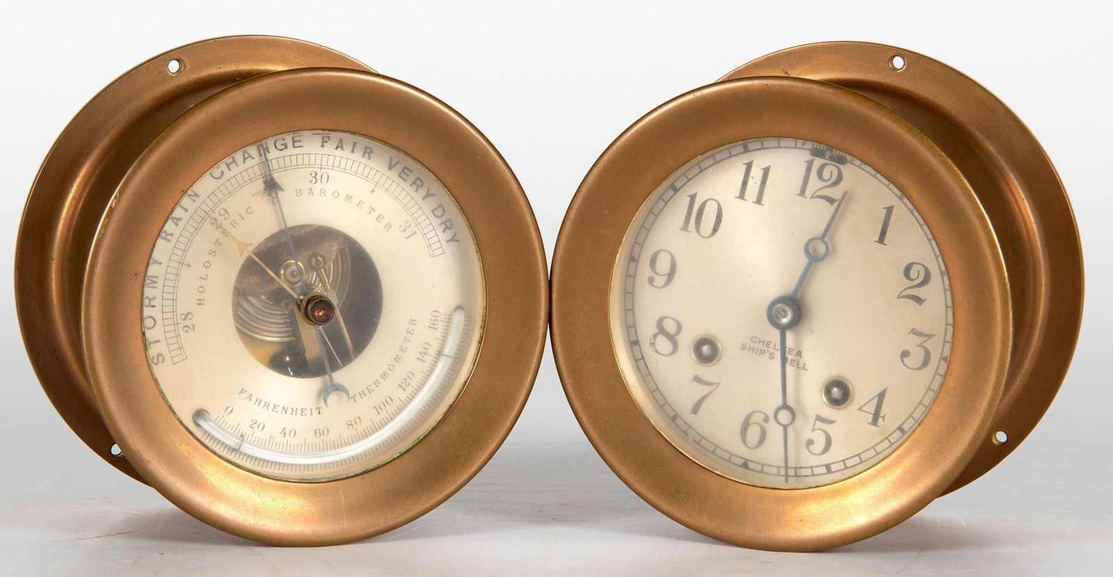 Brass Chelsea Ships Bell and Barometer (1 of 3)