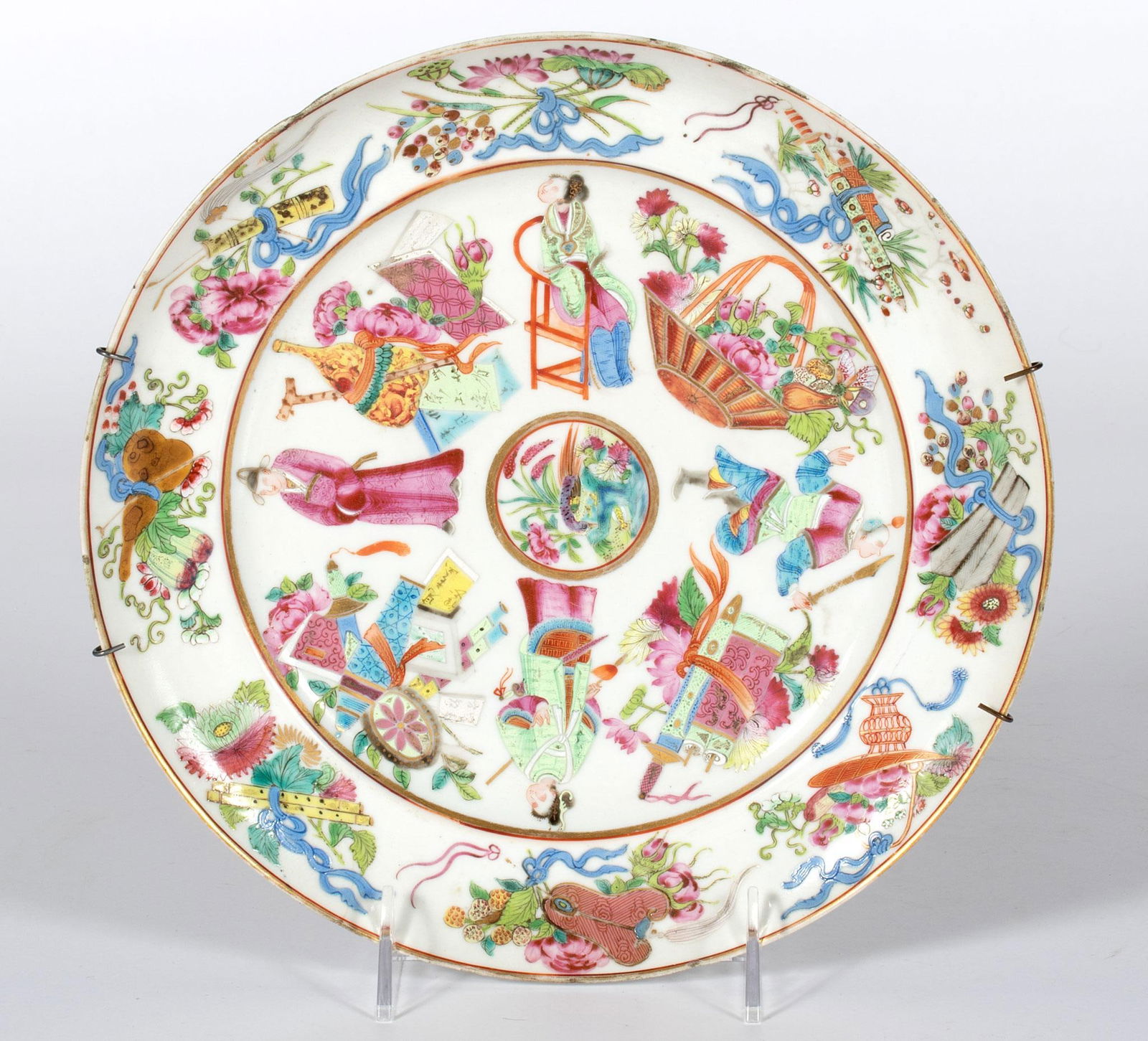18th Century Chinese Export Famille Rose Porcelain Plate (1 of 2)