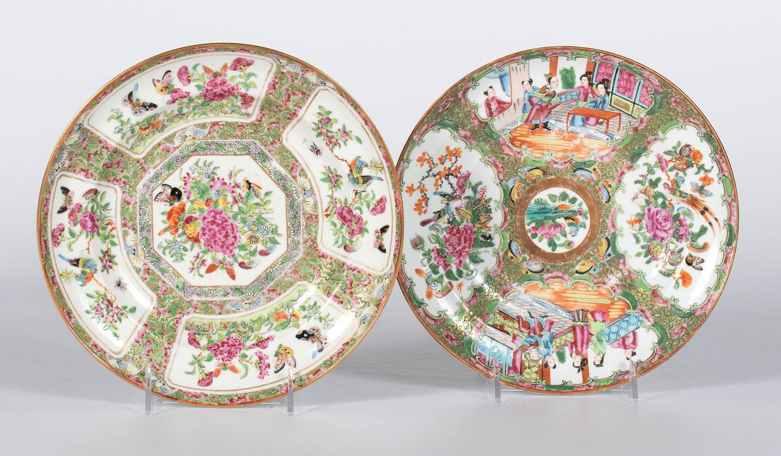 Two Chinese Export Famille Rose Porcelain Dishes (1 of 2)