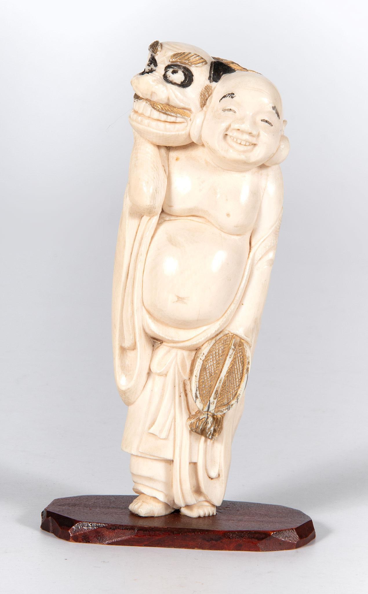 Chinese Carved Buddha Figure (1 of 3)