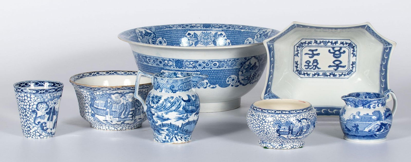 Grouping of Blue & White Earthenwares (1 of 4)