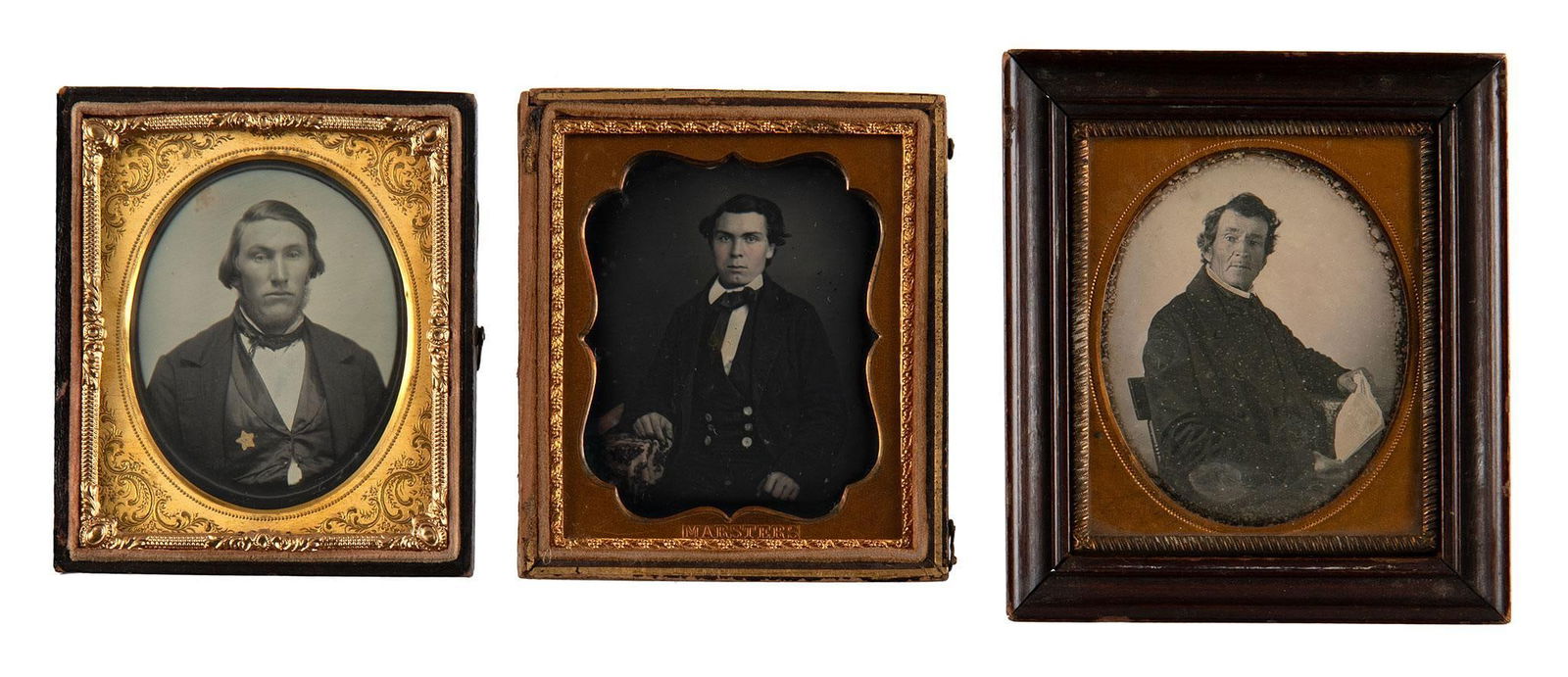Lot of three (3) Daguerreotypes of Gentlemen (1 of 1)