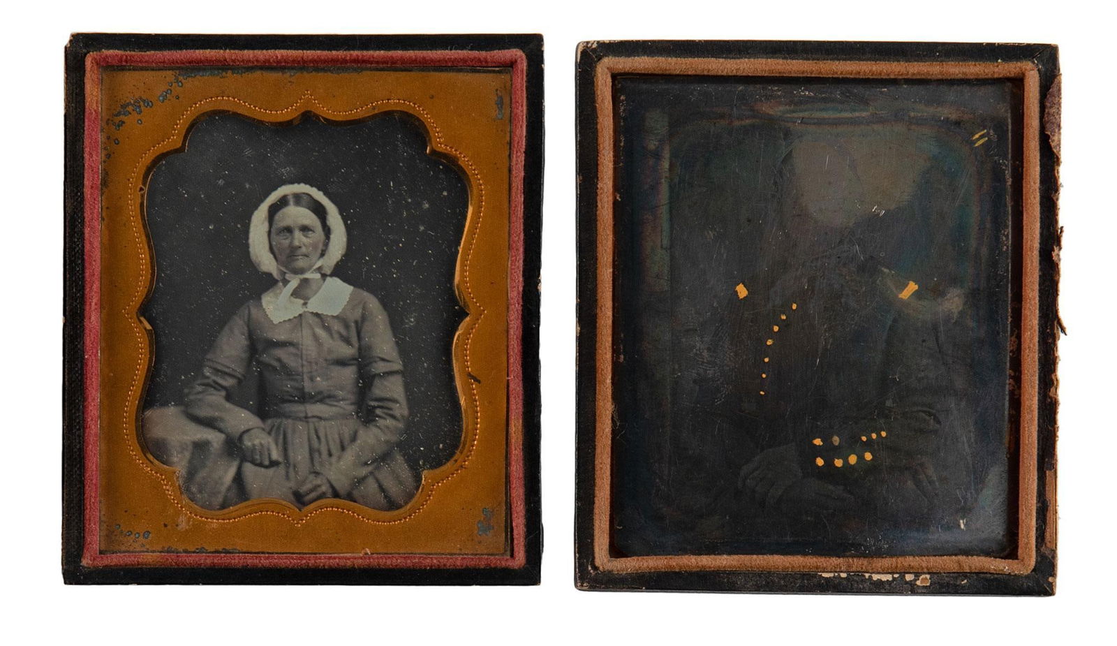 Lot of Three (3) Consisting of  One Daguerreotypes of a Woman and Two Tintypes of Women (1 of 1)