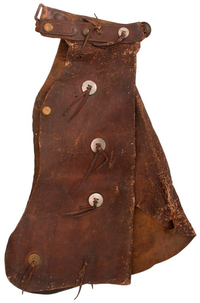 Pair of Leather Chaps Attributed to Bill Pickett (1 of 4)