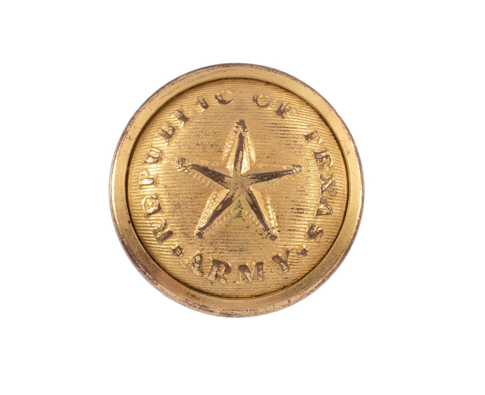 Pre Civil War Republic of Texas Army Staff Button (1 of 2)