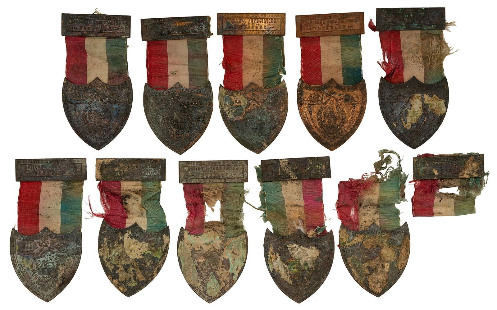 Lot of Ten  Mexican War Veteran's Association Badges (1 of 2)