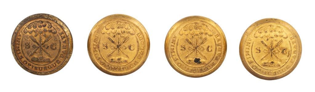 Lot of Four Horstmann Vest Size South Carolina State Seal Buttons (1 of 2)
