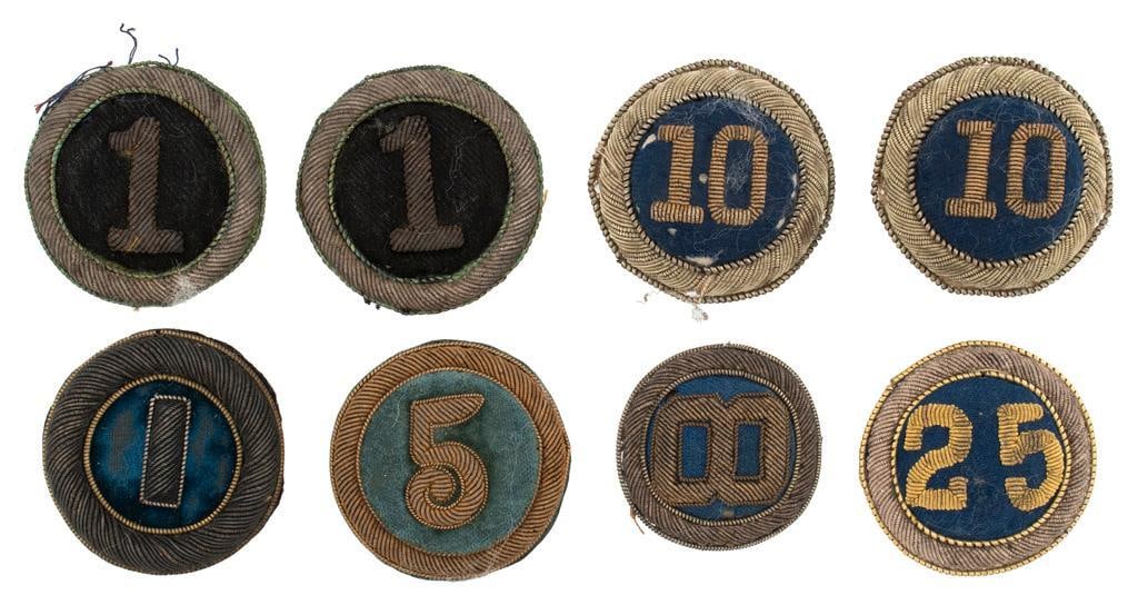 Lot of Civil War Era Officer's Epaulete Numerals (1 of 1)