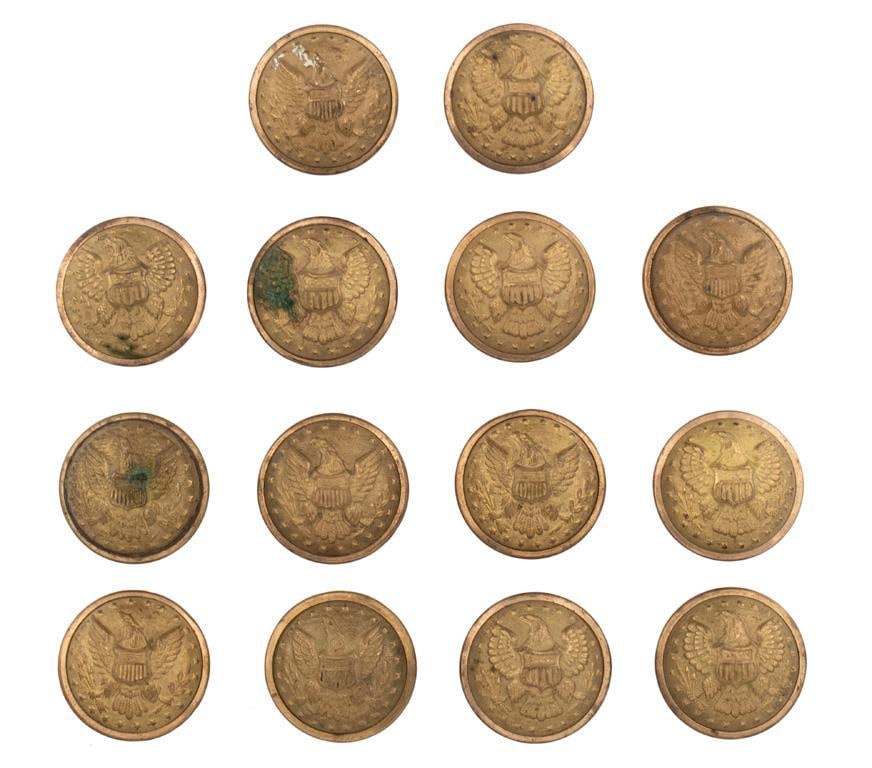 Lot of Civil War Era Coat Size US General Staff Buttons (1 of 2)