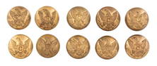 Lot of Civil War Era Scovill Cavalry Officer's Great Coat Buttons
