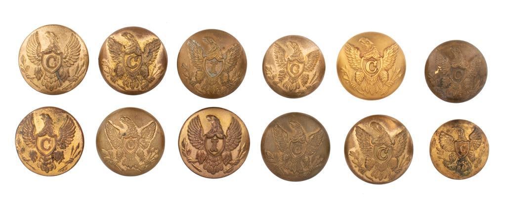 Lot of Civil War Era Scovill  Cavalry Officer's Buttons (1 of 2)