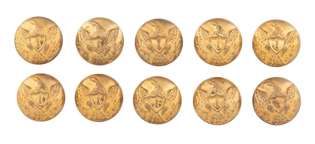 Lot of Civil War Era Horstmann & Allien Cavalry Officer's Buttons (1 of 2)
