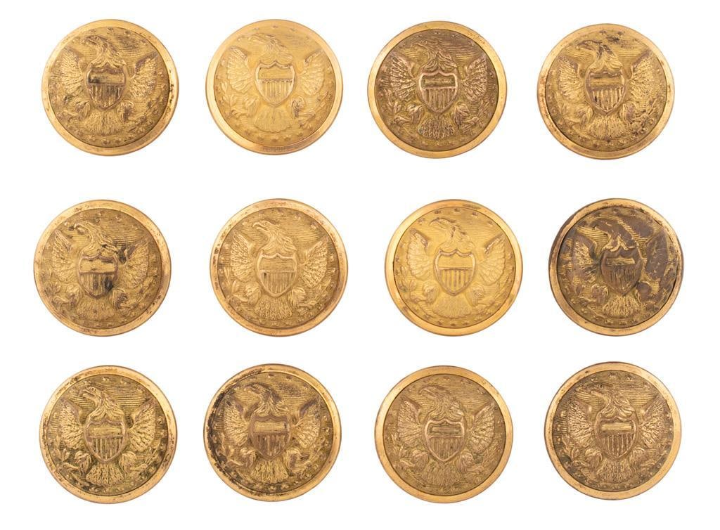 Lot of Civil War Era Coat Size US General Staff Buttons (1 of 2)