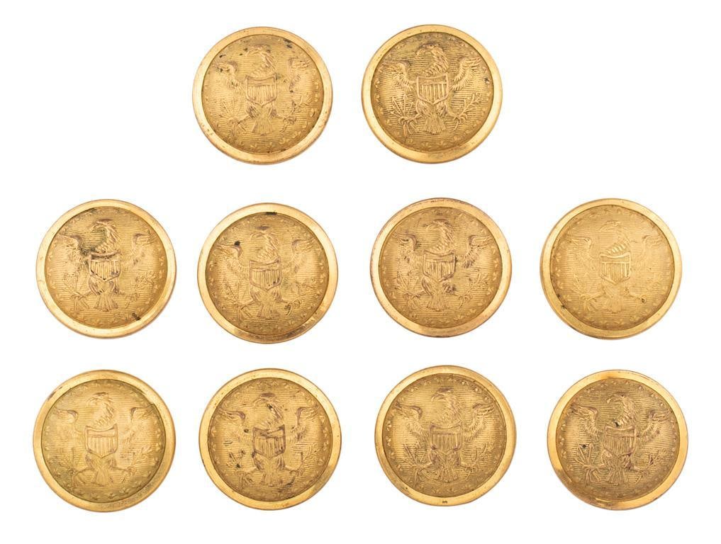 Lot of Young, Smith & Co. Coat Size US General Staff Buttons (1 of 2)