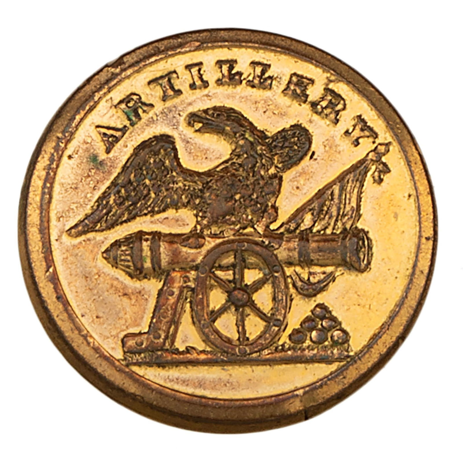 Early non-dug Artillery Button Circa War of 1812 (1 of 2)