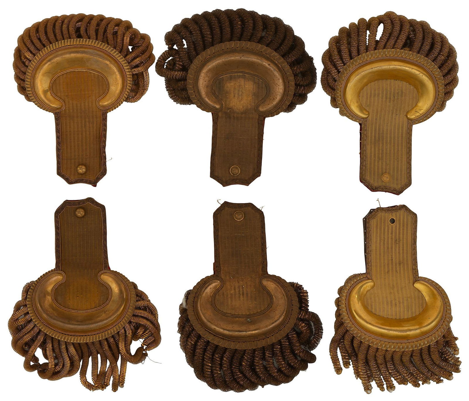 Lot of Three  Pairs of  Gold Bullion Epaulettes (1 of 2)