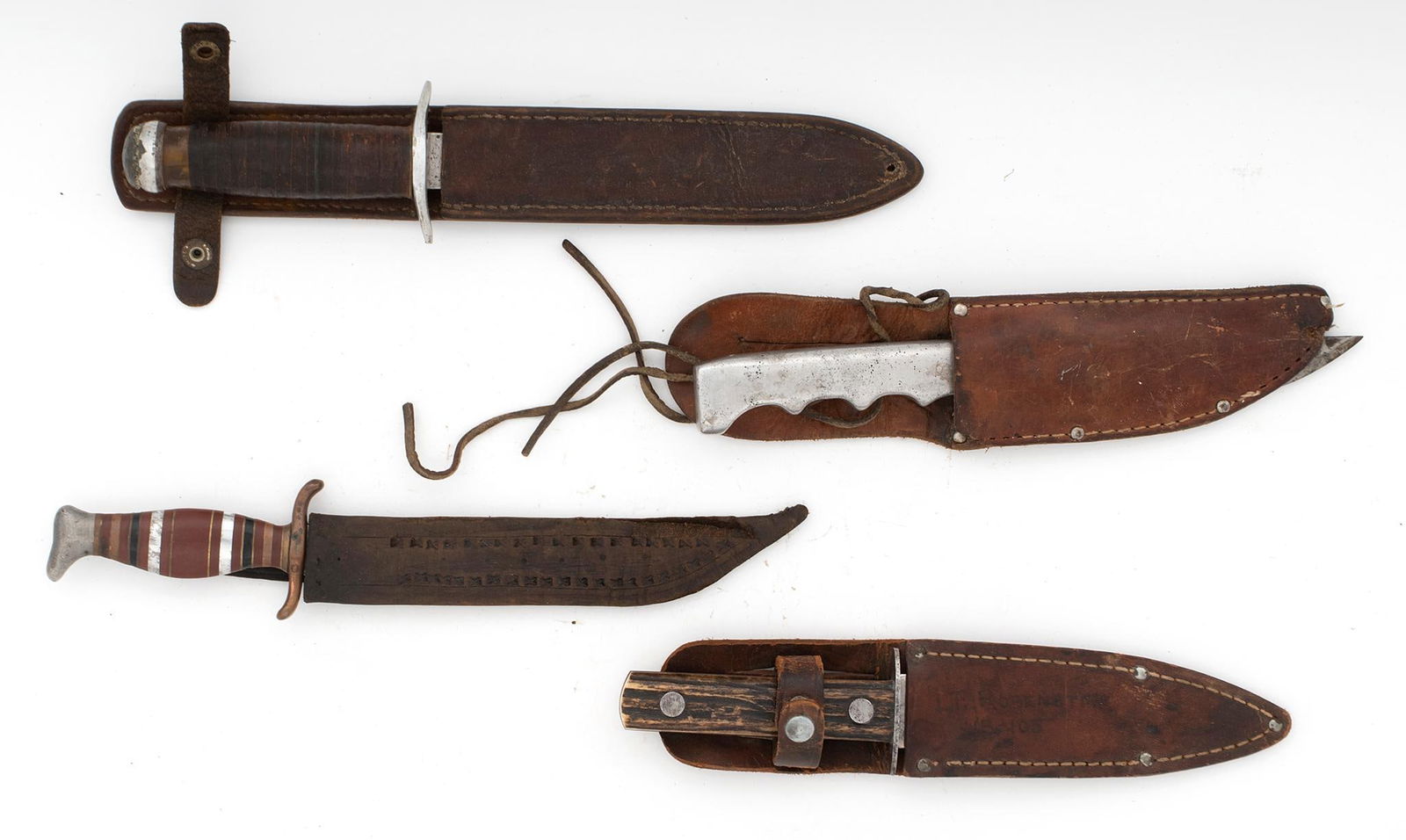 Lot of 4 Knives Complete With Scabbards (1 of 3)