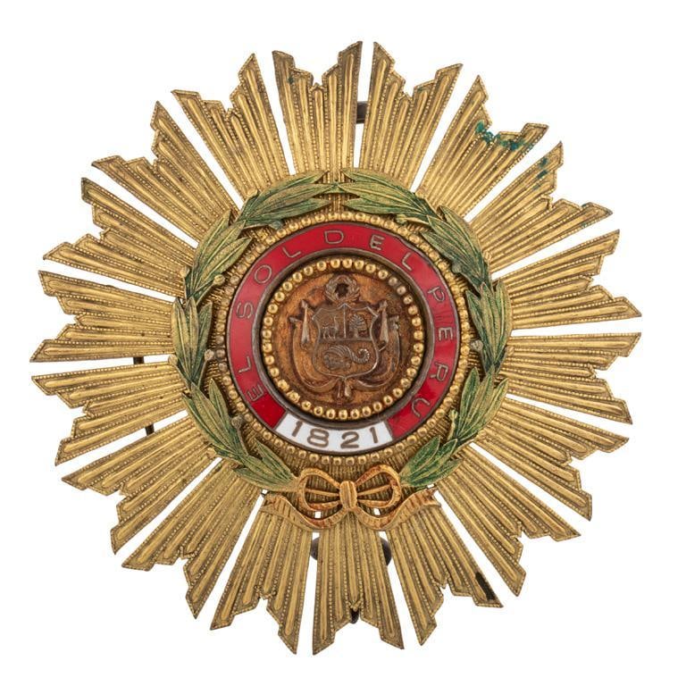 20th Century Peruvian Order of the Sun Breast Star (1 of 2)