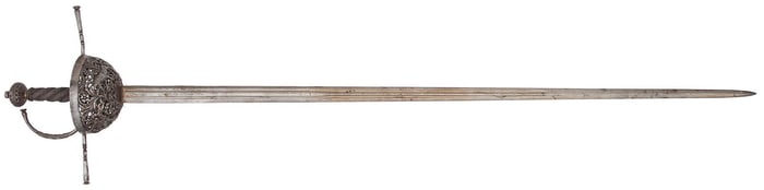 A Good Handsome Pierced And Embossed Continental Cup Hilt Rapier Circa 1635 (?)