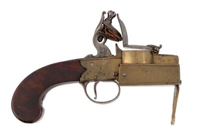 Brass Flintlock Tinder Lighter circa Mid to Late 18th Century