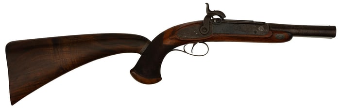 A Very Rare Breechloading 12 Shot Clanricarde Percussion “Duckbill?? Blunderbuss Pistol By
