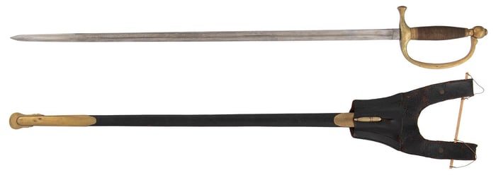 Civil War Musicians Sword With Scabbard And Original Hanger