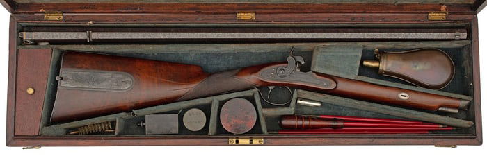 Cased Rigby Pervcussion Sporting Rifle
