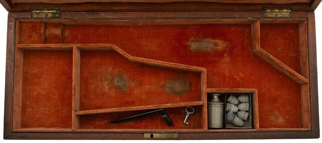 Deluxe Colt Army Mahogony And Brass Banded Case
