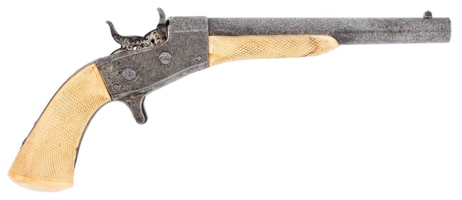 Exbition Nimschke Engraved 1865 Navy Remington Rolling Block  Pistol