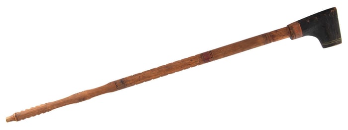 Great Lakes Carved and Painted Ceremonial Pipe