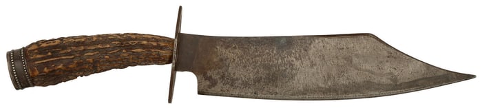19th Century American Stag Handled Bowie Knife