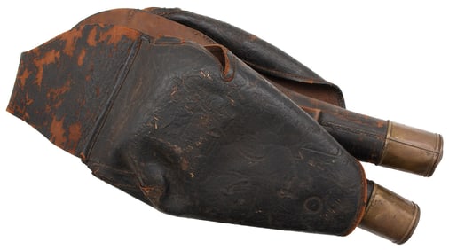 Pair of Leather Pommel Holsters with Texas Star